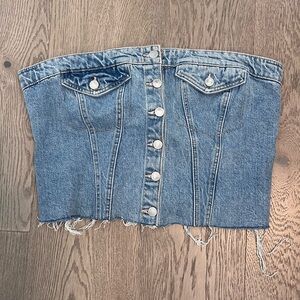 Zara Viral denim bustier XXL